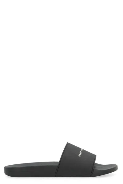 Rick Owens Drkshdw Drkshdw By Rick Owens Rubber Slides In Black