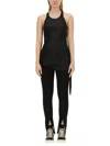 Rick Owens Drkshdw Drkshdw By Rick Owens Slim-fit Denim Top With Halter Neckline In Black