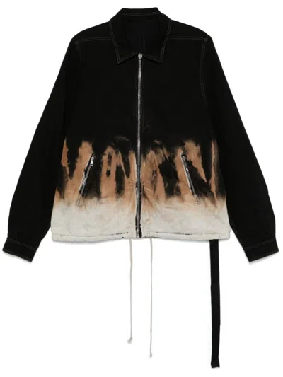 RICK OWENS DRKSHDW DRKSHDW BY RICK OWENS TIE-DYE PRINT DENIM JACKET