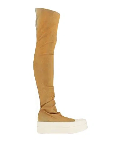 Rick Owens Drkshdw Drkshdw By Rick Owens Woman Boot Marigold Size 11 Textile Fibers In Yellow