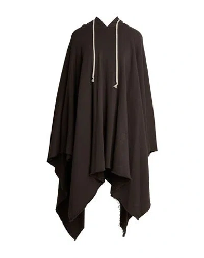 Rick Owens Drkshdw Drkshdw By Rick Owens Woman Cape Dark Brown Size Onesize Cotton