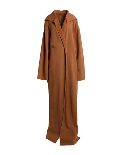 Rick Owens Drkshdw Drkshdw By Rick Owens Woman Coat Camel Size S Cotton In Brown