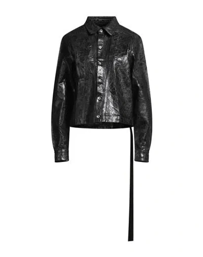 Rick Owens Drkshdw Drkshdw By Rick Owens Woman Denim Outerwear Black Size M Cotton