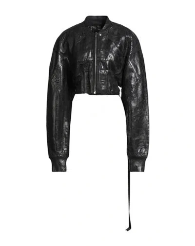 Rick Owens Drkshdw Drkshdw By Rick Owens Woman Denim Outerwear Black Size S Polyamide