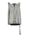 Rick Owens Drkshdw Drkshdw By Rick Owens Woman Denim Outerwear Blue Size M Cotton In Blue