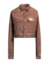 Rick Owens Drkshdw Drkshdw By Rick Owens Woman Denim Outerwear Brown Size L Cotton, Polyester, Rubber