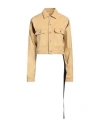 Rick Owens Drkshdw Drkshdw By Rick Owens Woman Denim Outerwear Marigold Size S Cotton, Polyester, Rubber In Brown