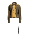 Rick Owens Drkshdw Drkshdw By Rick Owens Woman Denim Outerwear Military Green Size S Cotton