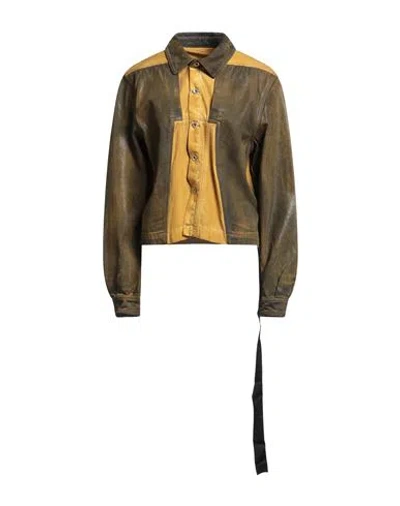 Rick Owens Drkshdw Drkshdw By Rick Owens Woman Denim Outerwear Military Green Size S Cotton