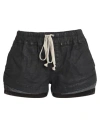Rick Owens Drkshdw Drkshdw By Rick Owens Woman Denim Shorts Black Size L Cotton, Elastomultiester, Rubber In Black