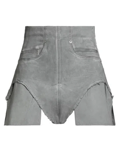 Rick Owens Drkshdw Drkshdw By Rick Owens Woman Denim Shorts Grey Size M Cotton, Polyester, Elastane In Gray
