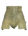 Rick Owens Drkshdw Drkshdw By Rick Owens Woman Denim Shorts Military Green Size S Cotton, Polyester, Elastane In Green