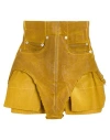 Rick Owens Drkshdw Drkshdw By Rick Owens Woman Denim Shorts Mustard Size S Cotton, Polyester, Elastane In Brown