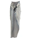 Rick Owens Drkshdw Drkshdw By Rick Owens Woman Denim Skirt Blue Size S Cotton, Elastomultiester, Rubber In Blue