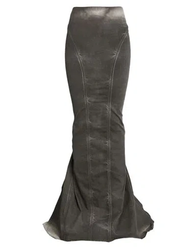 Rick Owens Drkshdw Drkshdw By Rick Owens Woman Denim Skirt Lead Size M Cotton, Polyester, Rubber