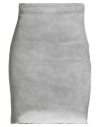 Rick Owens Drkshdw Gray Porterville Dirt Denim Miniskirt In Gray