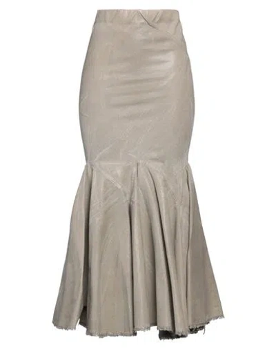 Rick Owens Drkshdw Drkshdw By Rick Owens Woman Denim Skirt Taupe Size S Cotton, Elastomultiester, Elastane In Grey