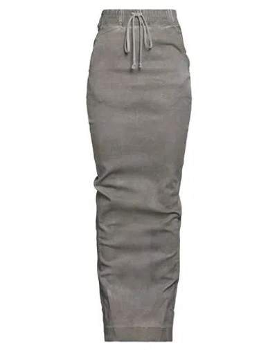 Rick Owens Drkshdw Drkshdw By Rick Owens Woman Denim Skirt Taupe Size S Cotton, Polyester, Elastane In Gray