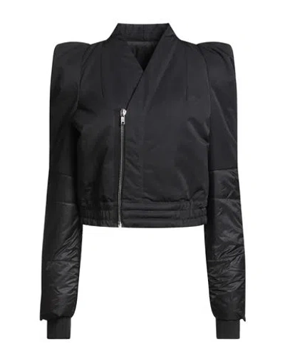 RICK OWENS DRKSHDW DRKSHDW BY RICK OWENS WOMAN JACKET BLACK SIZE M POLYAMIDE, COTTON