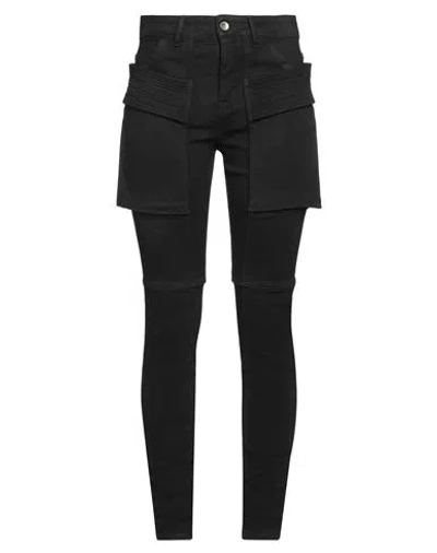 Rick Owens Drkshdw Drkshdw By Rick Owens Woman Jeans Black Size 26 Cotton, Elastomultiester, Rubber