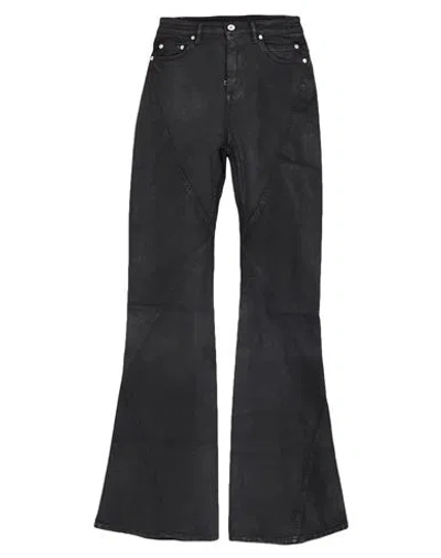 Rick Owens Drkshdw Drkshdw By Rick Owens Woman Jeans Black Size 26 Cotton, Elastomultiester, Rubber
