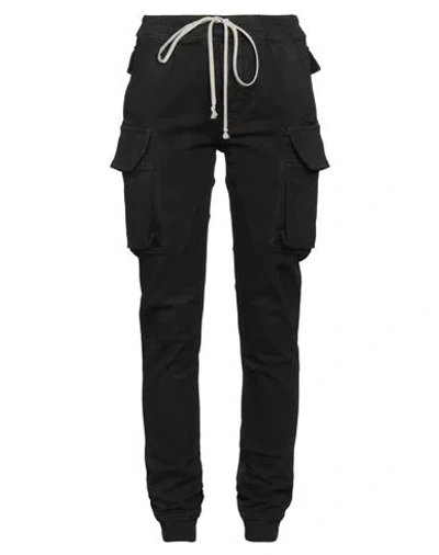 RICK OWENS DRKSHDW DRKSHDW BY RICK OWENS WOMAN JEANS BLACK SIZE L COTTON, ELASTOMULTIESTER, RUBBER