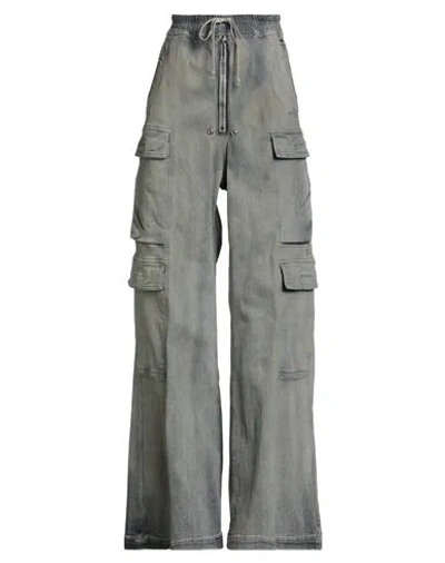 Rick Owens Drkshdw Drkshdw By Rick Owens Woman Jeans Blue Size Xs Cotton, Elastomultiester, Rubber In Gray