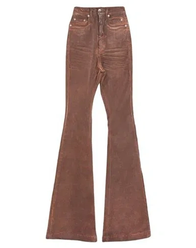 Rick Owens Drkshdw Drkshdw By Rick Owens Woman Jeans Brown Size 26 Cotton, Polyester, Elastane