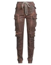 Rick Owens Drkshdw Drkshdw By Rick Owens Woman Jeans Brown Size S Cotton, Elastomultiester, Rubber In Brown