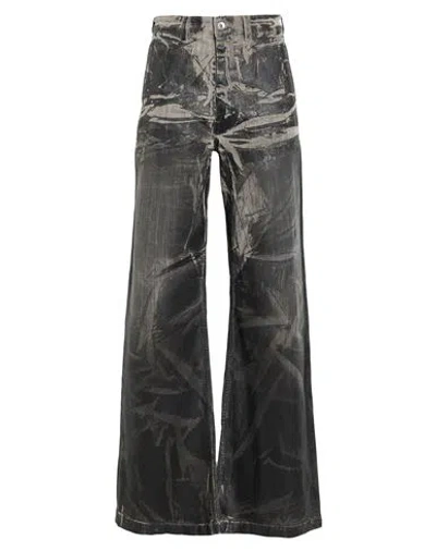 Rick Owens Drkshdw Drkshdw By Rick Owens Woman Jeans Charcoal Size 25 Cotton, Elastomultiester, Rubber In Black