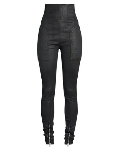 Rick Owens Drkshdw Drkshdw By Rick Owens Woman Jeans Charcoal Size S Cotton, Elastomultiester, Rubber In Black