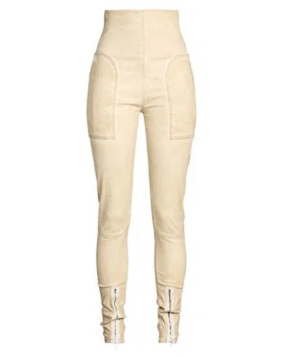 Rick Owens Drkshdw Drkshdw By Rick Owens Woman Jeans Cream Size S Cotton, Polyester, Rubber In Neutral