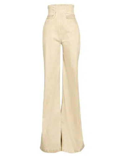 Rick Owens Drkshdw Drkshdw By Rick Owens Woman Jeans Cream Size S Cotton, Polyester, Rubber In Neutral