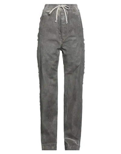 Rick Owens Drkshdw Drkshdw By Rick Owens Woman Jeans Grey Size S Cotton, Polyester In Gray