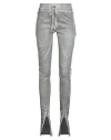 Rick Owens Drkshdw Drkshdw By Rick Owens Woman Jeans Light Grey Size S Cotton, Elastomultiester, Rubber In Gray
