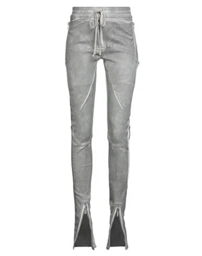 Rick Owens Drkshdw Drkshdw By Rick Owens Woman Jeans Light Grey Size S Cotton, Elastomultiester, Rubber In Gray