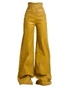 Rick Owens Drkshdw Drkshdw By Rick Owens Woman Jeans Marigold Size S Cotton, Polyester, Elastane In Yellow