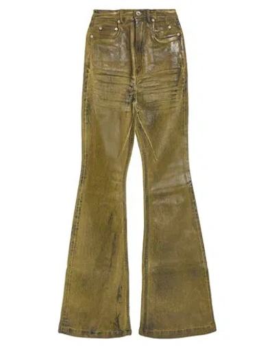 Rick Owens Drkshdw Drkshdw By Rick Owens Woman Jeans Military Green Size 25 Cotton, Polyester, Elastane