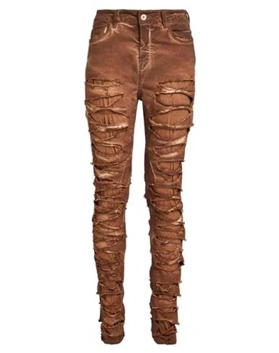 Rick Owens Drkshdw Drkshdw By Rick Owens Woman Jeans Orange Size 28 Cotton, Polyester, Rubber