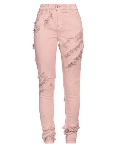 Rick Owens Drkshdw Drkshdw By Rick Owens Woman Jeans Pink Size 27 Cotton, Polyester, Rubber