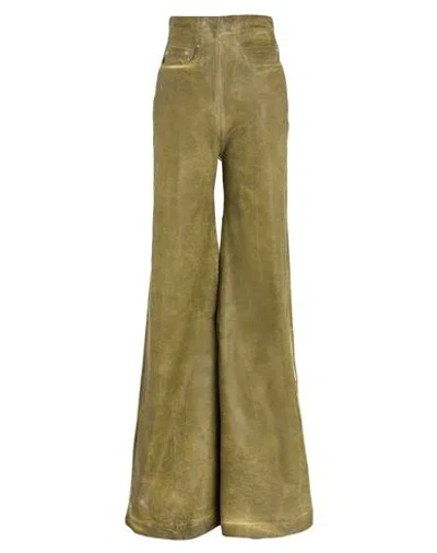 RICK OWENS DRKSHDW DRKSHDW BY RICK OWENS WOMAN JEANS SAGE GREEN SIZE S COTTON, POLYESTER, ELASTANE