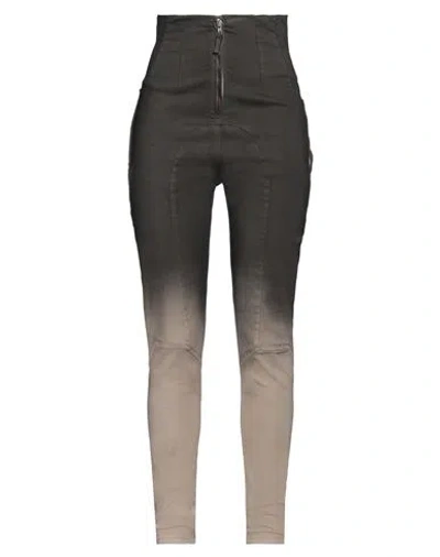 Rick Owens Drkshdw Drkshdw By Rick Owens Woman Jeans Charcoal Size S Cotton, Elastomultiester, Rubber In Grey