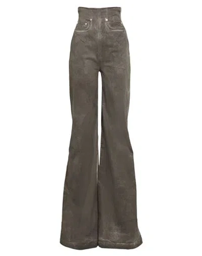 Rick Owens Drkshdw Drkshdw By Rick Owens Woman Jeans Taupe Size M Cotton, Polyester, Rubber In Brown