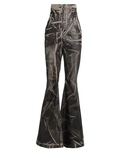 Rick Owens Drkshdw Drkshdw By Rick Owens Woman Jeans Taupe Size S Cotton, Elastic Fibres, Rubber In Grey