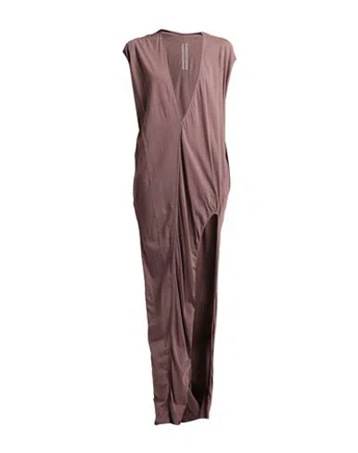 Rick Owens Drkshdw Drkshdw By Rick Owens Woman Maxi Dress Light Brown Size M Cotton In Beige