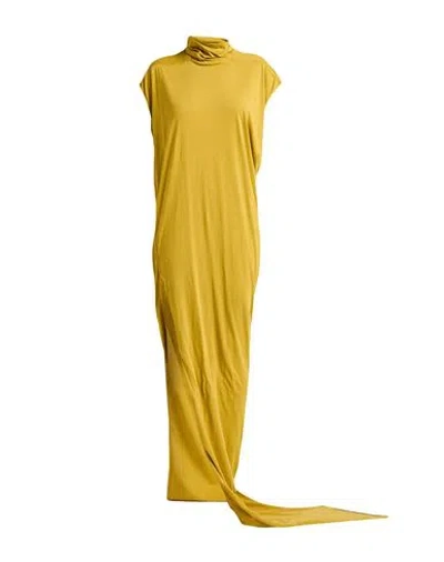 Rick Owens Drkshdw Drkshdw By Rick Owens Woman Maxi Dress Marigold Size S Cotton In Yellow