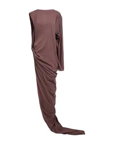Rick Owens Drkshdw Drkshdw By Rick Owens Woman Maxi Dress Mauve Size Onesize Cotton In Purple