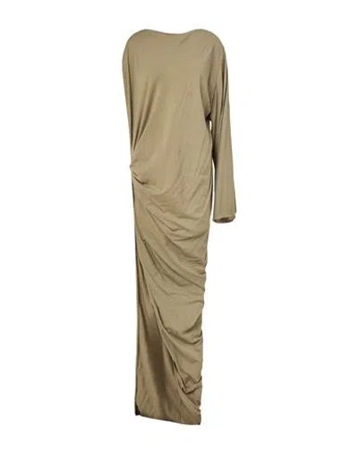 Rick Owens Drkshdw Drkshdw By Rick Owens Woman Maxi Dress Military Green Size Onesize Cotton