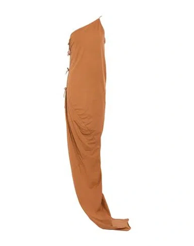 Rick Owens Drkshdw Drkshdw By Rick Owens Woman Maxi Dress Tan Size L Cotton