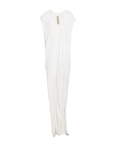 Rick Owens Drkshdw Drkshdw By Rick Owens Woman Maxi Dress White Size M Cotton In White